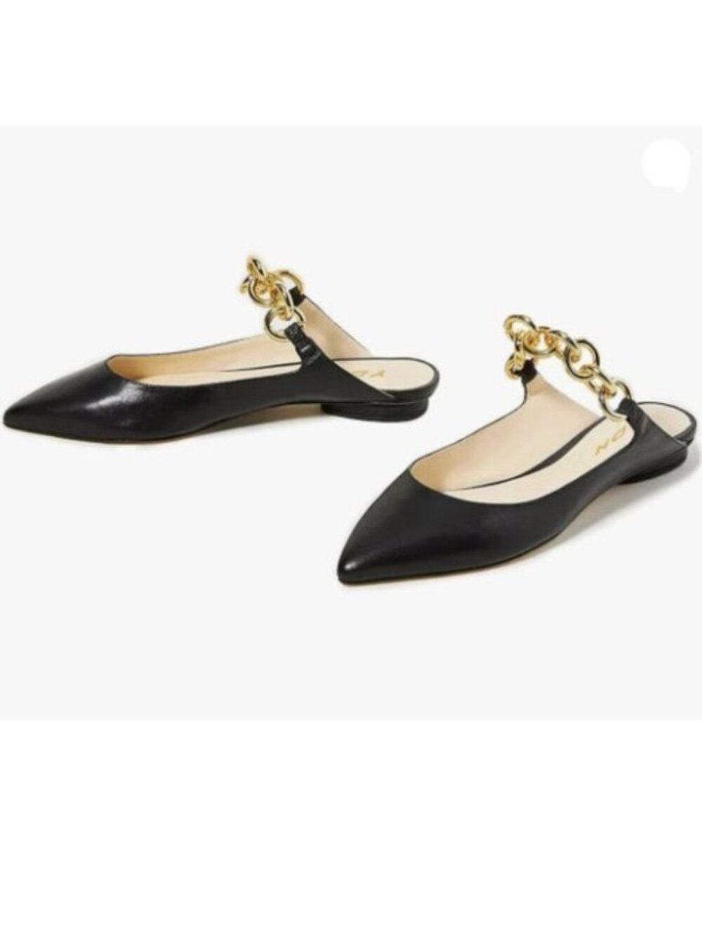 YDN Women's Flats Pointed Toe Mules Low Heels Slip on Slide Slipper Sandal Black
